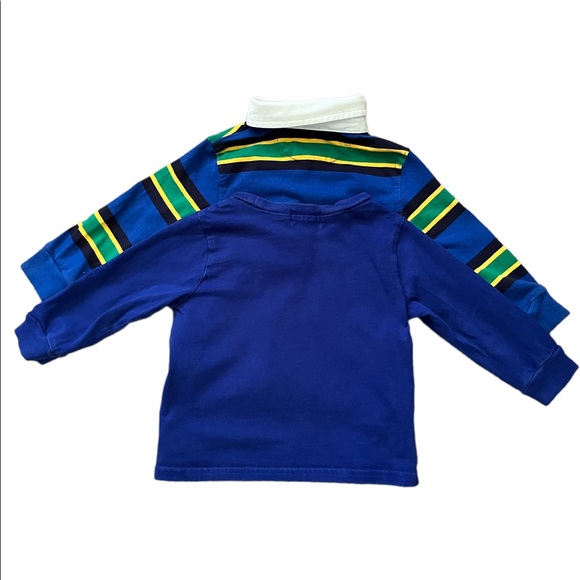 Polo Ralph Lauren baby boy shirts 12 M striped/solid blue long sleeves - Picture 5 of 10